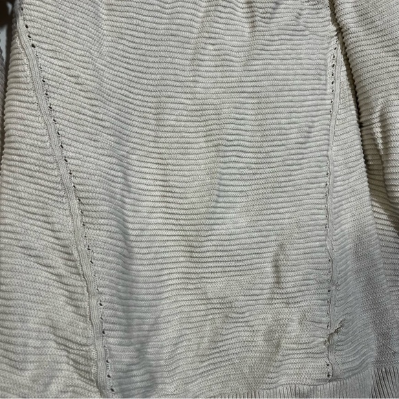 L.L. Bean Women's Open Front Cardigan Size Medium White - Picture 6 of 8
